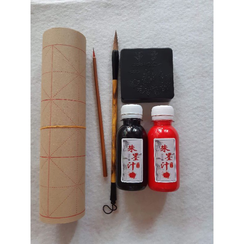 Combo bộ bút, mực, giấy, nghiên